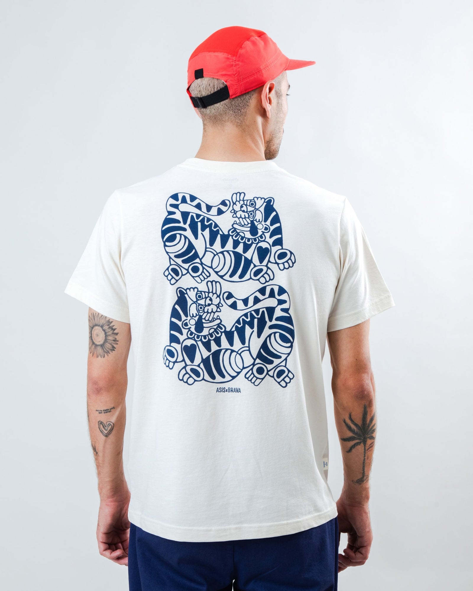 Asis Percales Tigris Regular T-Shirt Ecru