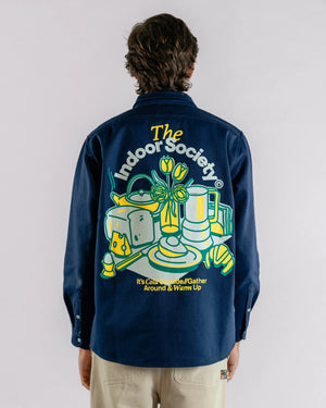 The Indoor Society Overshirt Blue