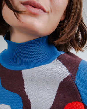 Jacquard Cropped Sweater Sobremesa