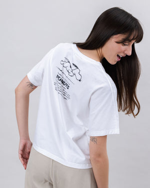 Peanuts Everybody's in a Hurry Oversize Tee White