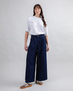 Wide Leg Pants Denim Dark