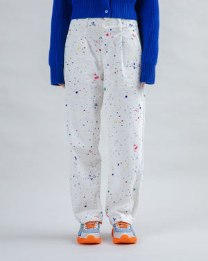 Splash Paint Corduroy Pleated Pants
