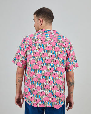 Peanuts Gelato Aloha Shirt Pink
