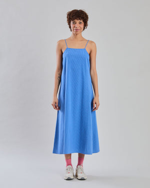 Checks Strappy Straight Dress Blue