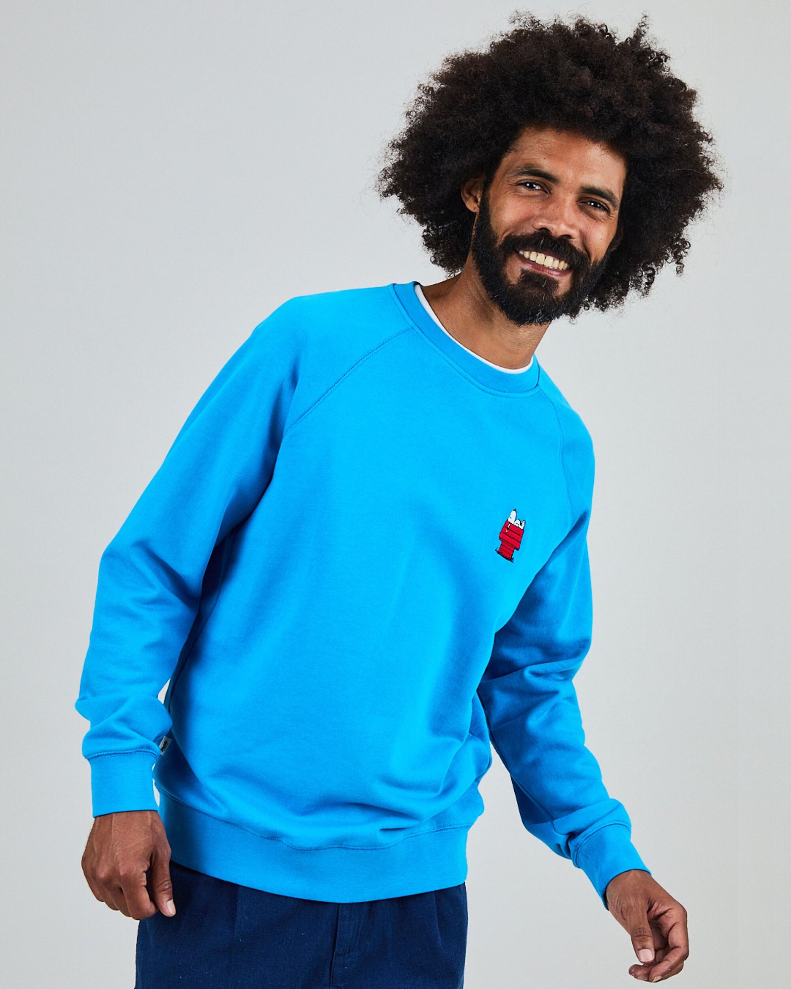 Peanuts Snoopy Doghouse Sweatshirt Blue