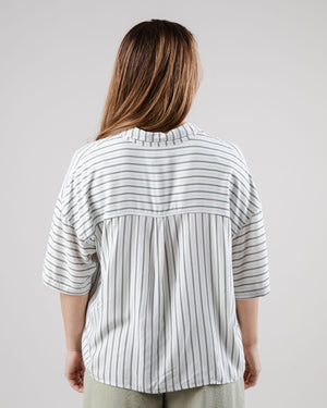 Mix Oversize Cropped Blouse Kale