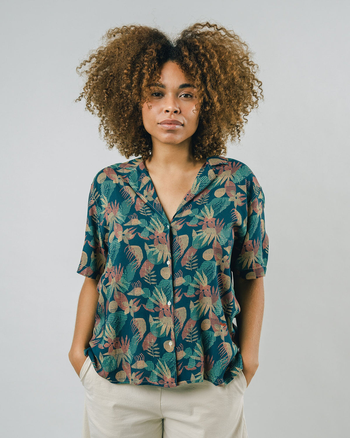 Blouse Flower Vichy Navy