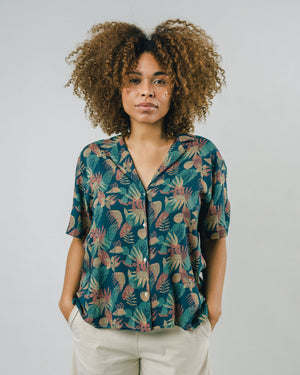 Blouse Flower Vichy Navy