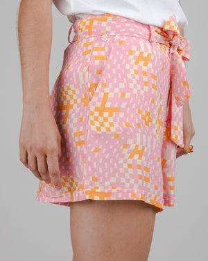 Dizzy Belted Shorts Rose