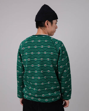 Eyes Jacquard Sweatshirt Green