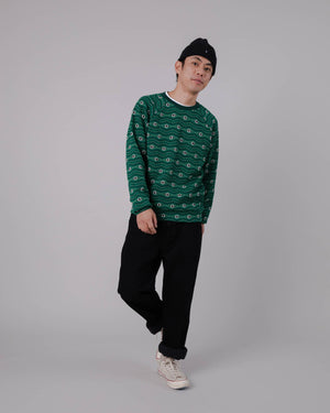 Eyes Jacquard Sweatshirt Green