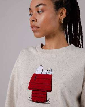 Peanuts Snoopy Doghouse Sweatshirt Cream