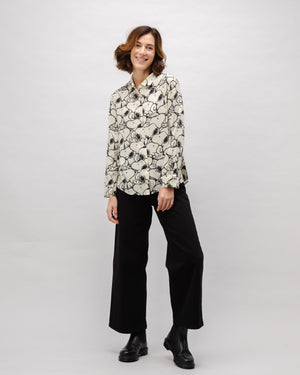 Peanuts B&W Viscose Blouse Ecru