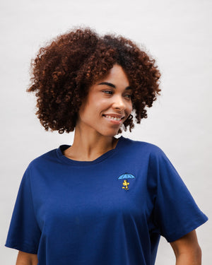 Peanuts Woodstock Oversize Cotton Tee Blue