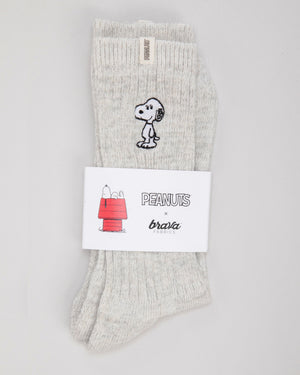 Peanuts Snoopy Socks Cream