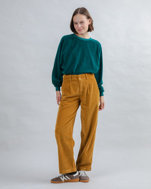 Corduroy Pleated Pants Camel