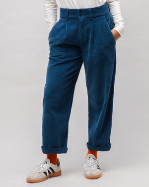 Corduroy Pleated Pants Indigo