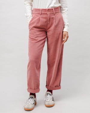 Corduroy Pleated Pants Rose