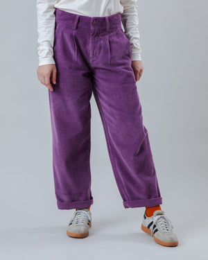 Corduroy Pleated Pants Orchid