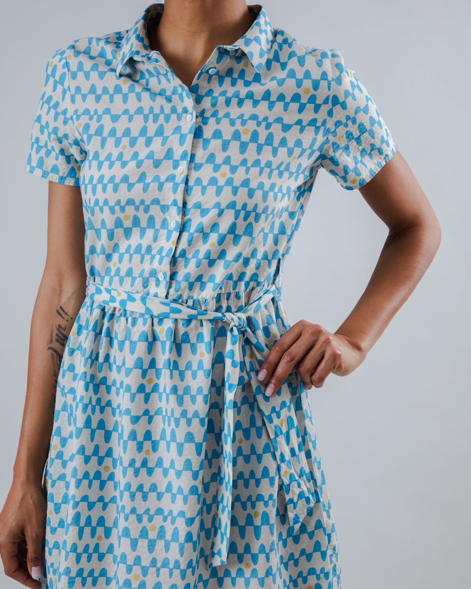 Sunset Short Dress Blue