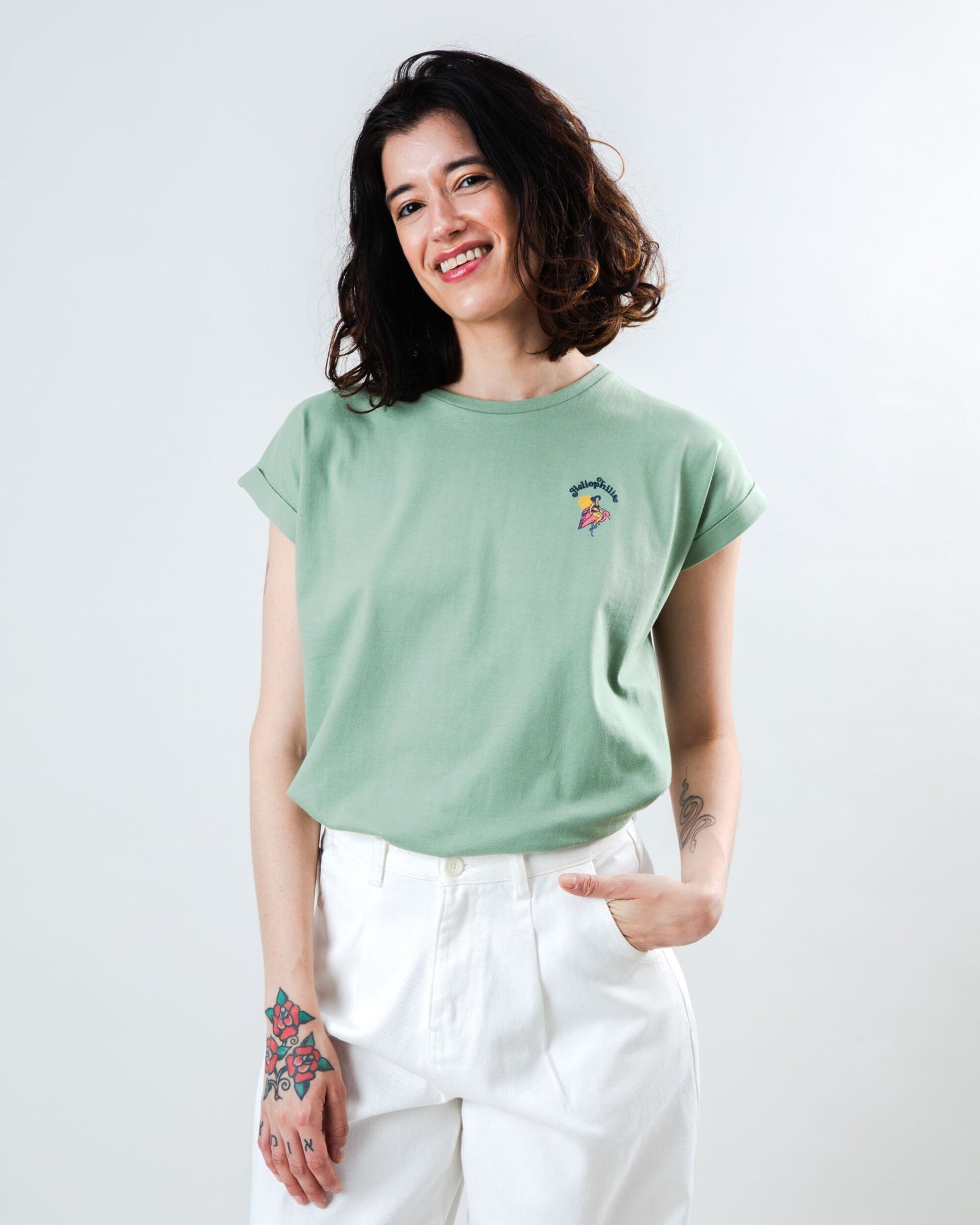 Helios Scoop Tee Green