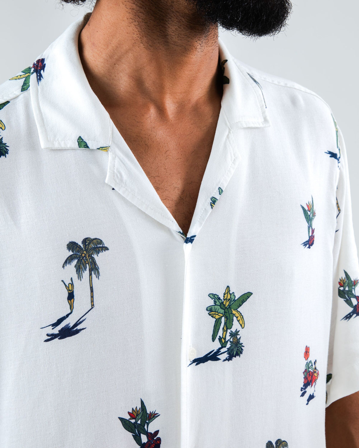 Helios Small Aloha Shirt Ecru
