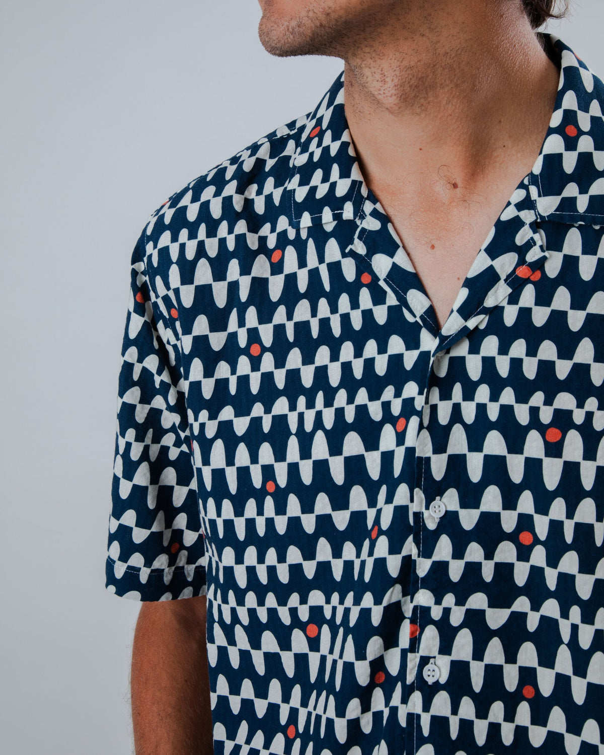 Sunset Aloha Shirt Navy