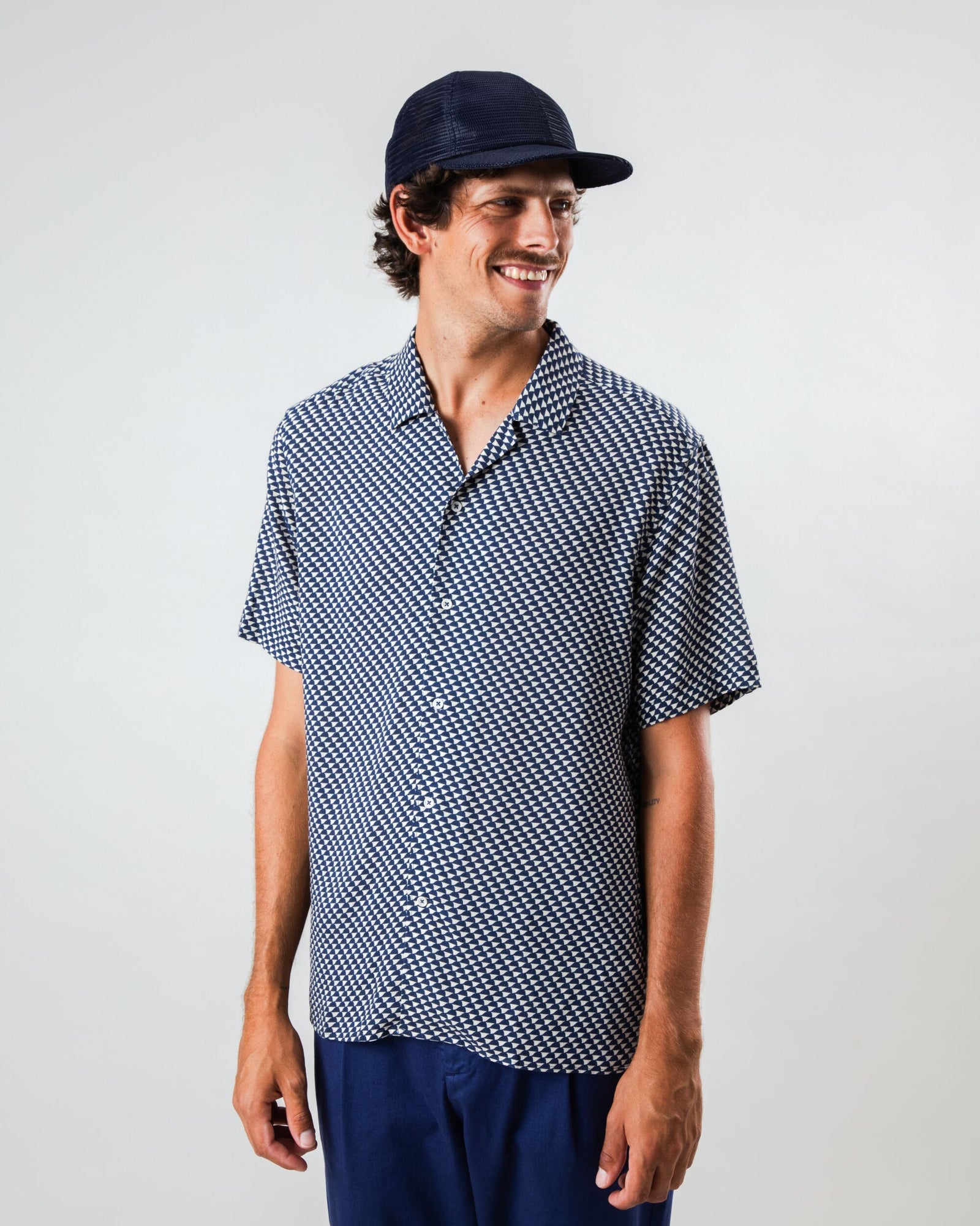 Tramuntana Aloha Shirt Navy