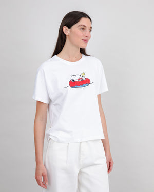 Peanuts Floating Oversize Tee White