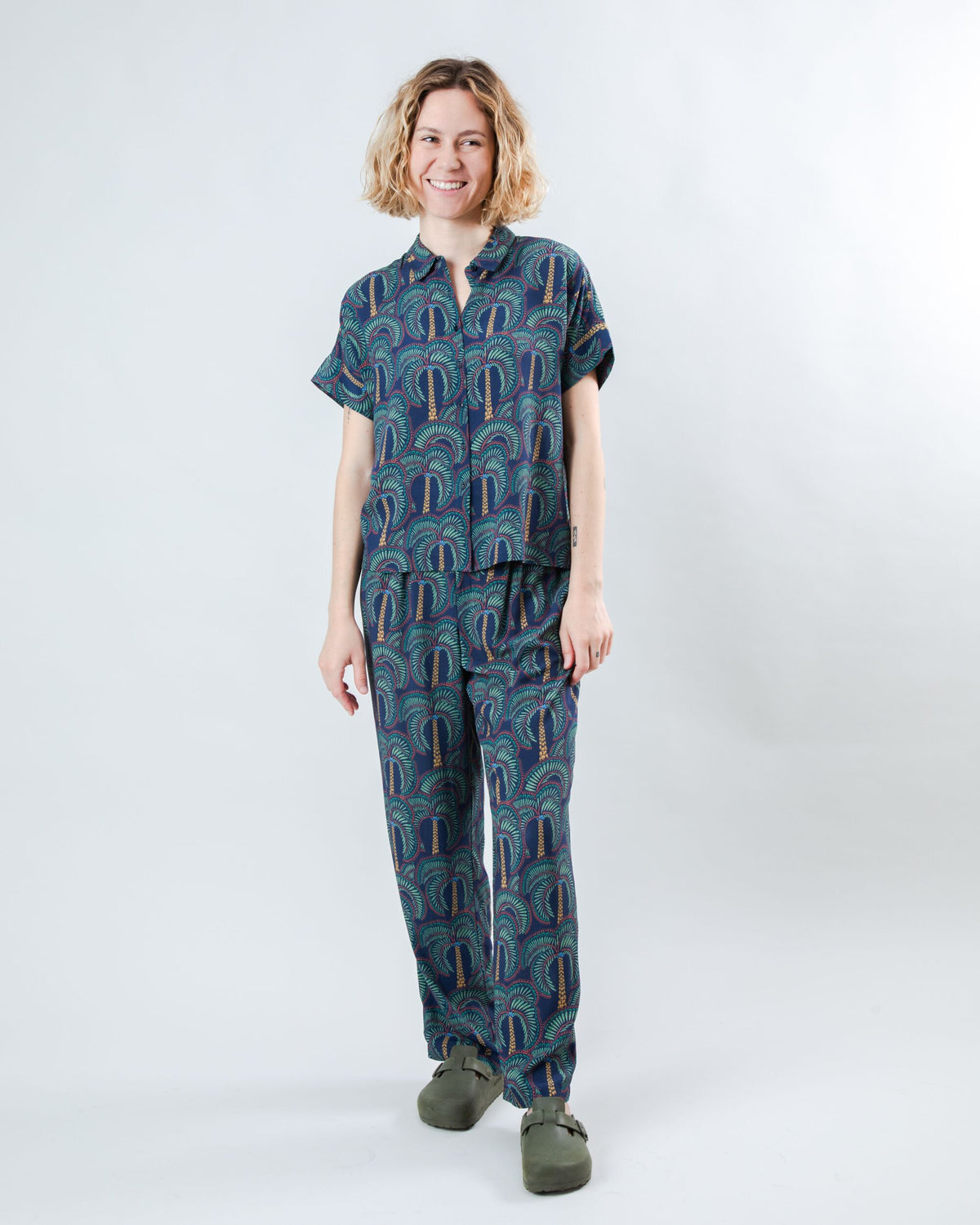 Borneo Batwing Blouse Navy