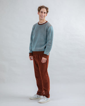 Bicolor Wool Sweater Blue