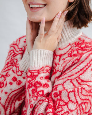 Cropped Sweater Noodles Jacquard