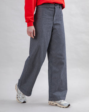 Denim Stripes Straight Leg Pants