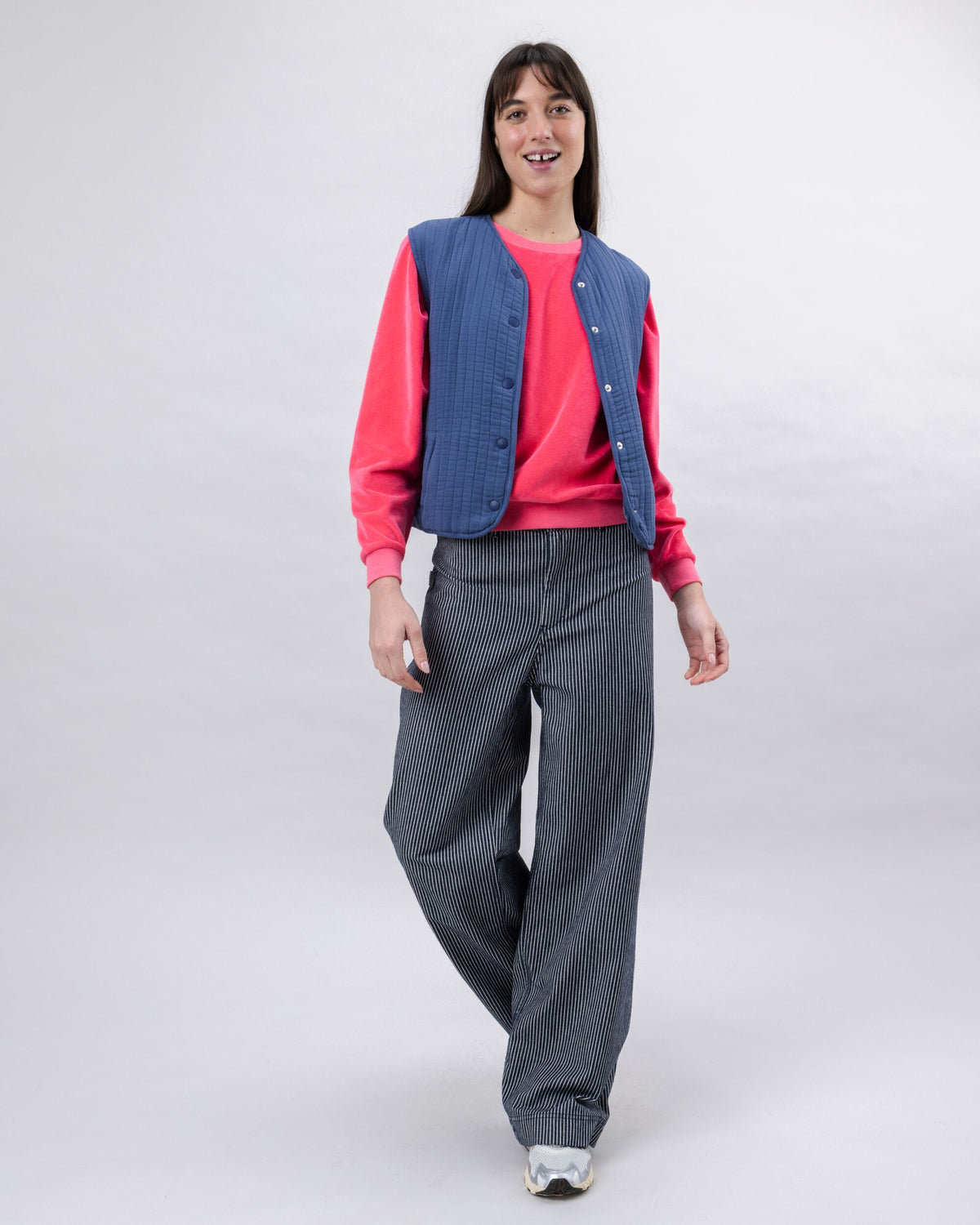 Quilt Vest Woman Indigo