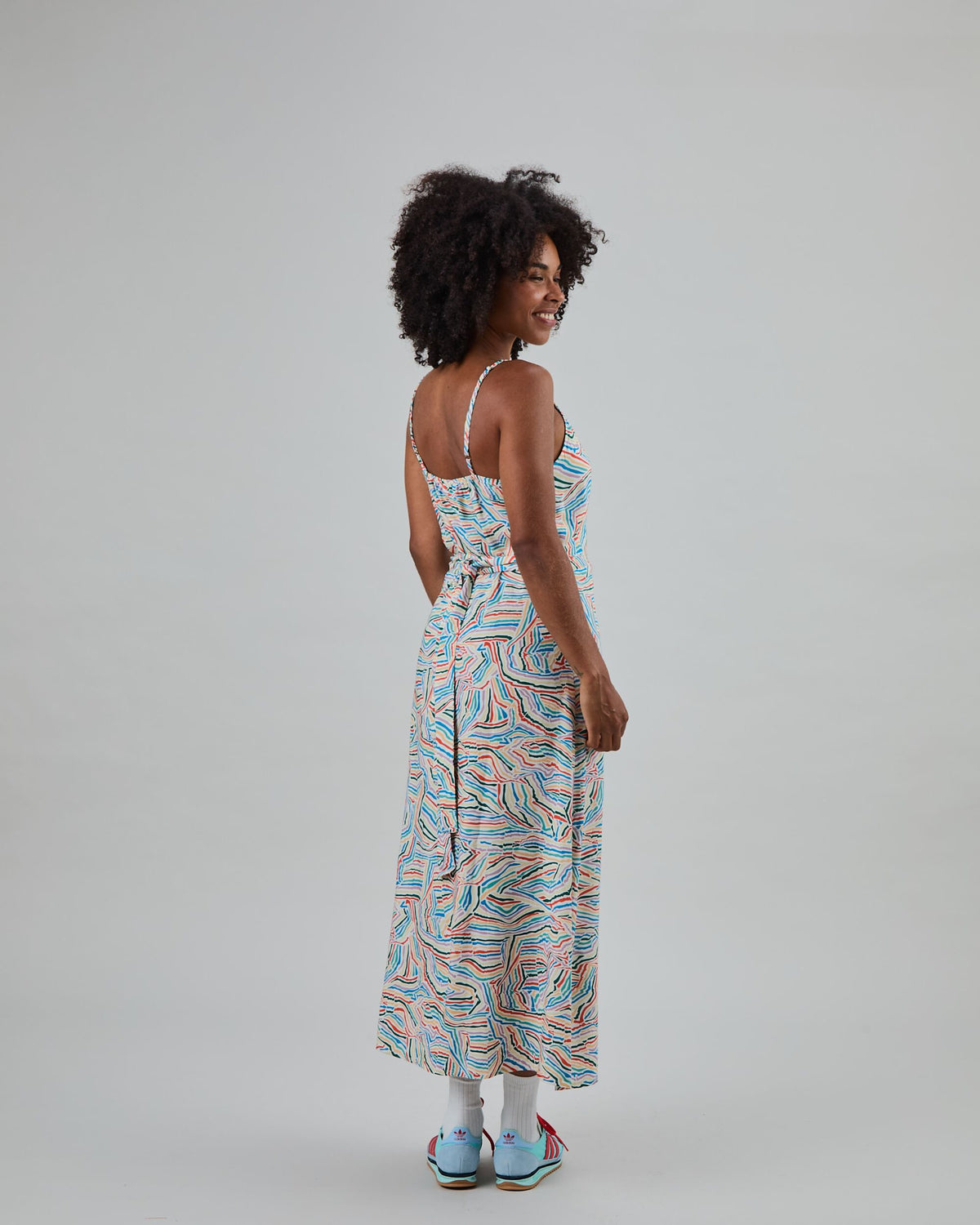 Messy Stripes Strap Dress