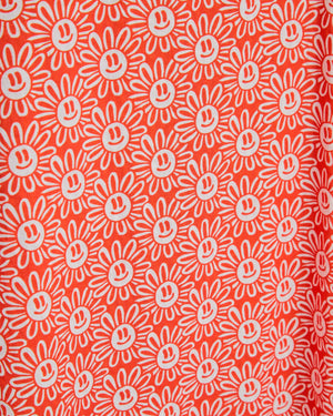 Asis Percales Daisy Strappy Straight Dress Red