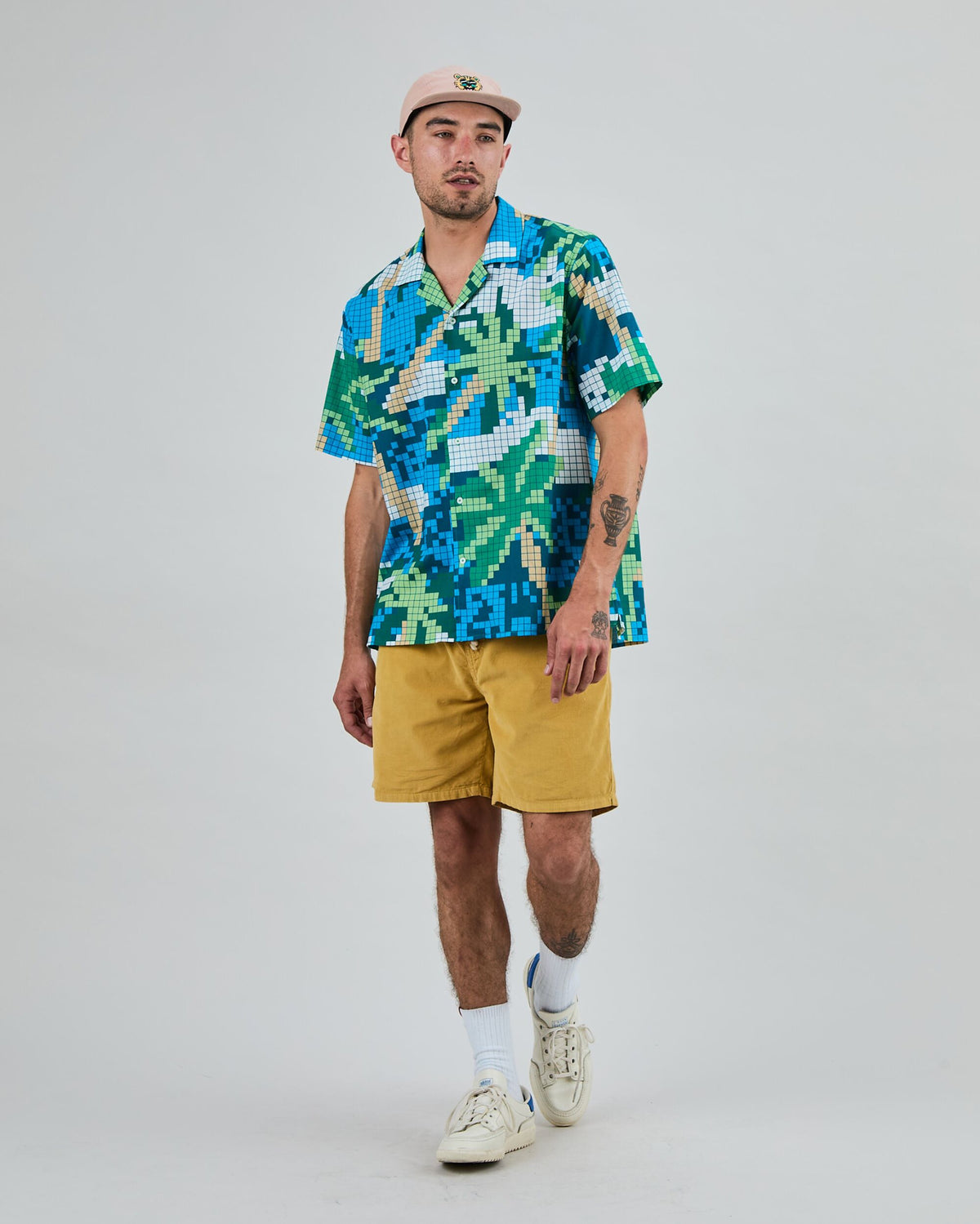 Tropical Pixel Camo Aloha Shirt