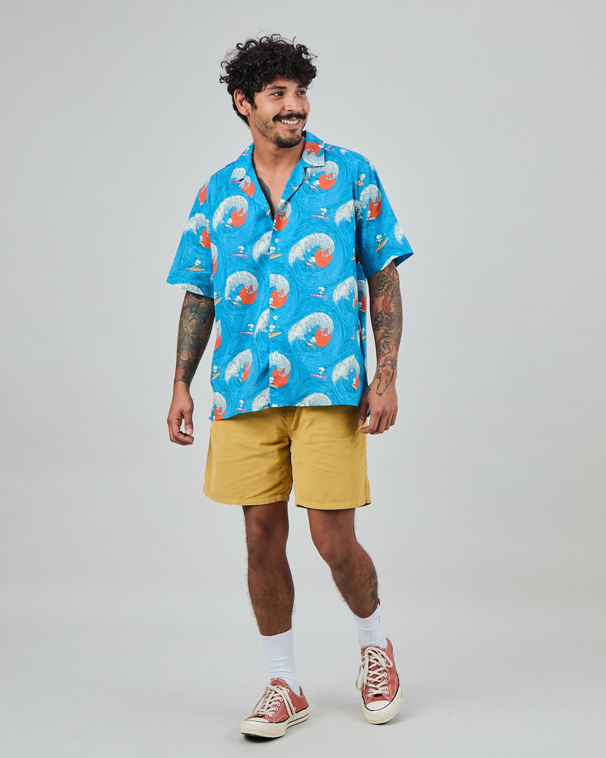Peanuts Surf Aloha Shirt Blue