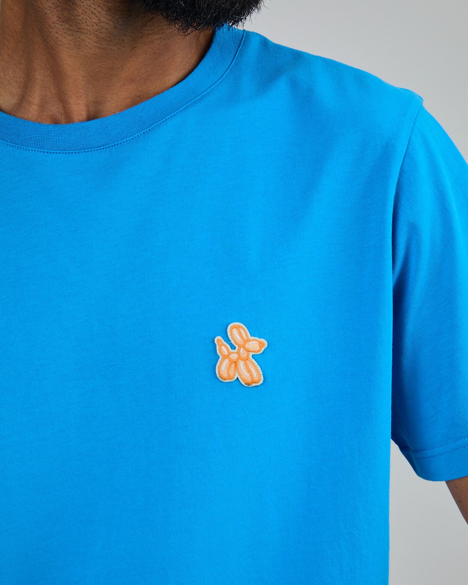 Doggy Balloon Patch T-Shirt Blue