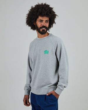 Asis Percales Crocodylus Sweatshirt Grey Melange