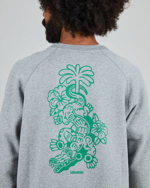 Asis Percales Crocodylus Sweatshirt Grey Melange
