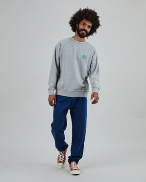 Asis Percales Crocodylus Sweatshirt Grey Melange