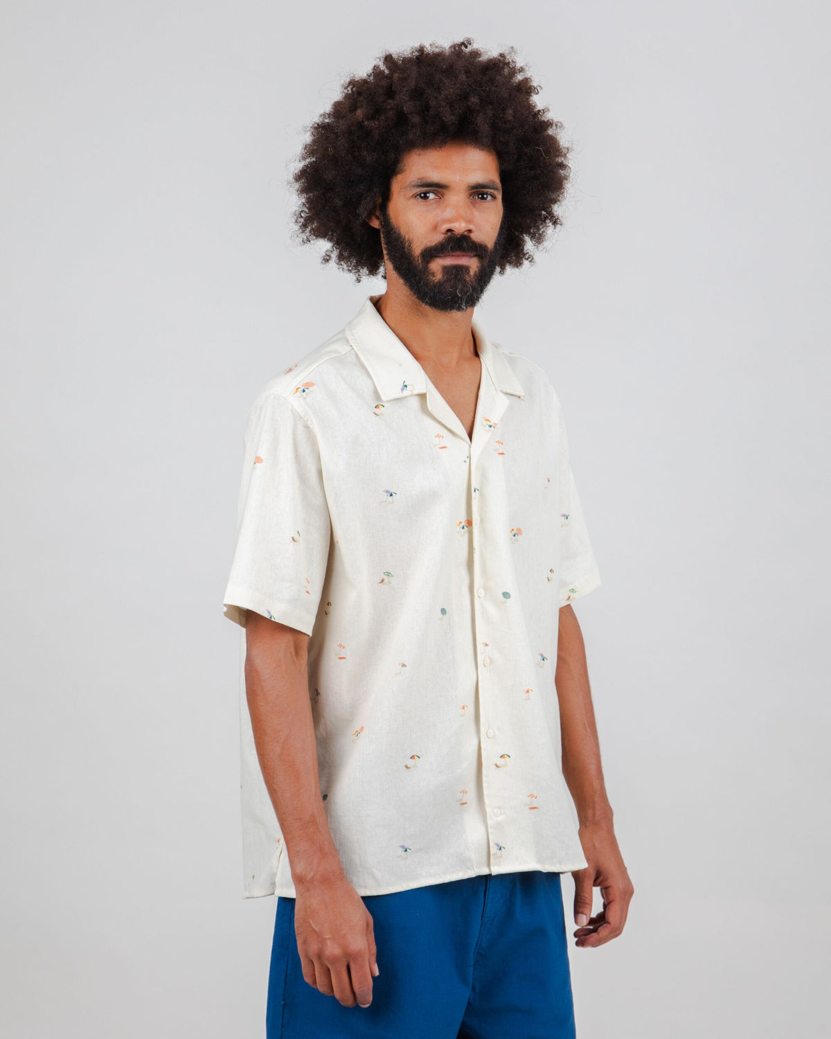 Beach please Aloha shirt Ecru