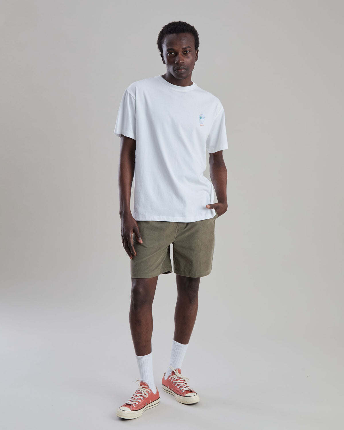 Baby Cord Shorts Stone Green