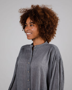 Noah Boho Blouse Graphite