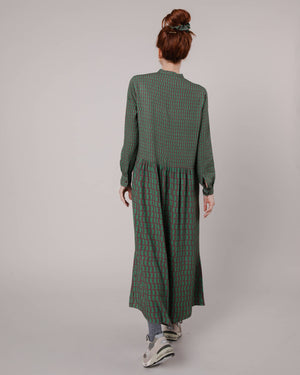 Geo Long Mao Dress Green