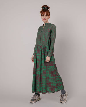 Geo Long Mao Dress Green