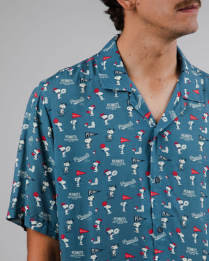 Peanuts Athletic Aloha Shirt Blue