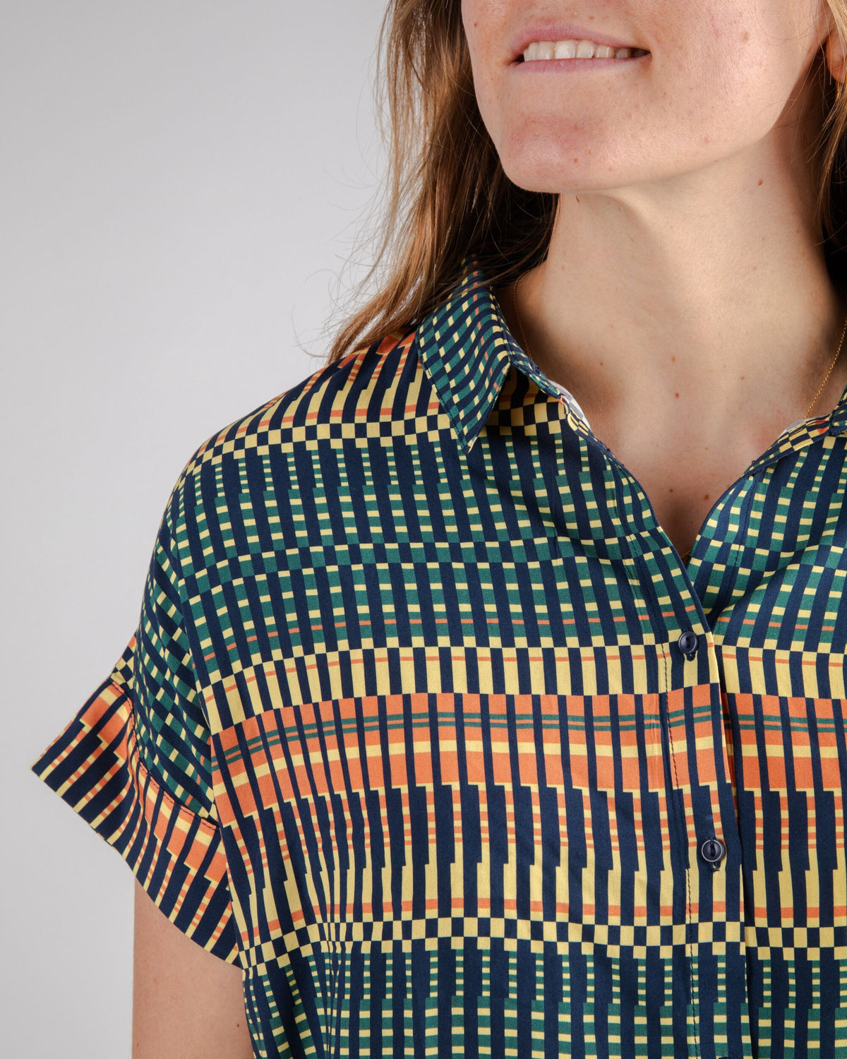 Calella Batwing Sleeve Blouse Navy