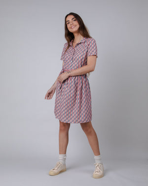 Tiles Short Dress Rose